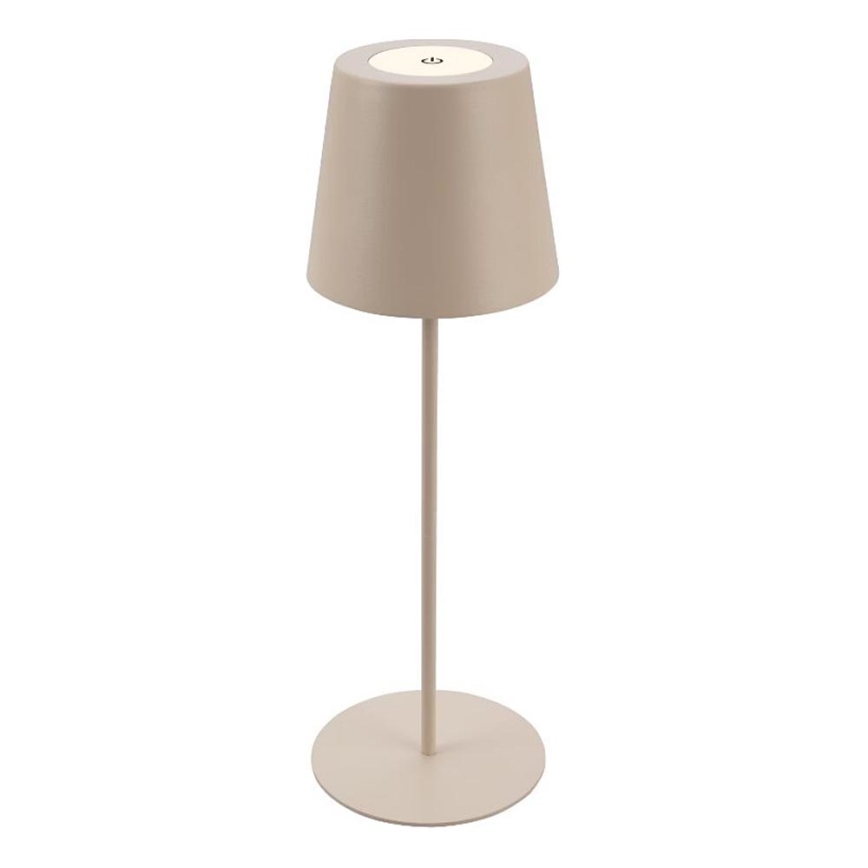 Briloner 7508011 - LED Dimmerabile ricaricabile per esterni lampada da tavolo 2in1 LED/2,5W/5V IP44 beige