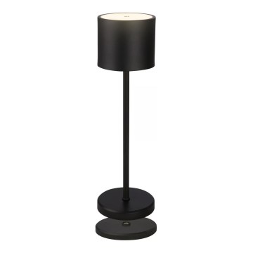 Briloner 7521015 - Lampada da tavolo LED ricaricabile dimmerabile per esterni SIGO LED/2,5W/5V IP44 2600 mAh nera