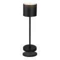 Briloner 7521015 - SIGO dimmbare, wiederaufladbare LED-Tischlampe für den Außenbereich LED/2,5W/5V IP44 2600 mAh schwarz