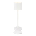 Briloner 7521016 - Lampada da tavolo LED dimmerabile ricaricabile per esterni SIGO LED/2,5W/5V IP44 2600 mAh bianca