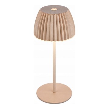 Briloner 7552-011 - Dimmbare, wiederaufladbare Touch-LED-Tischlampe für den Außenbereich MINI LED/1,5W/5V IP44 1800 mAh beige