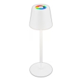Briloner 7559016 - Dimmbare, wiederaufladbare RGB-LED-Outdoor-Tischleuchte COLORIS LED/3,5W/5V IP44 2000 mAh Wi-Fi Tuya