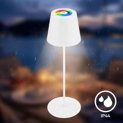 Briloner 7559016 - Dimmbare, wiederaufladbare RGB-LED-Outdoor-Tischleuchte COLORIS LED/3,5W/5V IP44 2000 mAh Wi-Fi Tuya