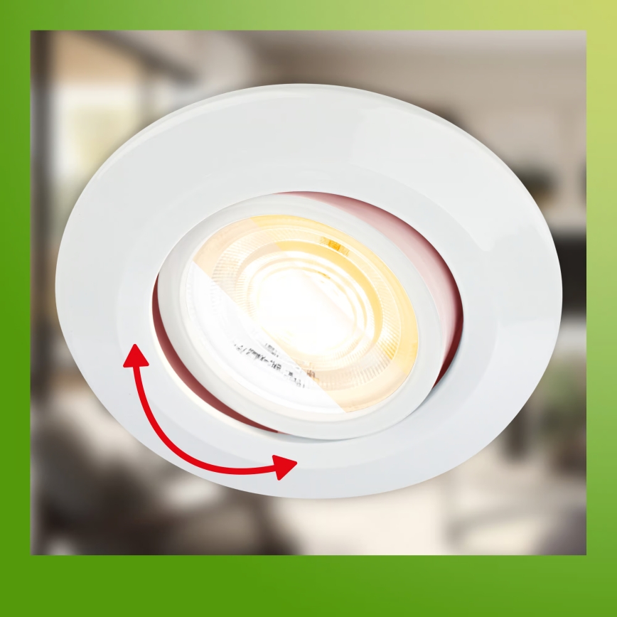 Briloner 7586036 - 3er-Set LED-Badezimmer-Einbauleuchte KLIRA 1xLED/4,9W/230V 2500/3000/4000K IP23 weiß