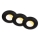 Briloner 7588035 - 3er-Set LED-Badezimmer-Einbauleuchte KLIRA LED/4,9W/230V 2500/3000/4000K IP44 schwarz