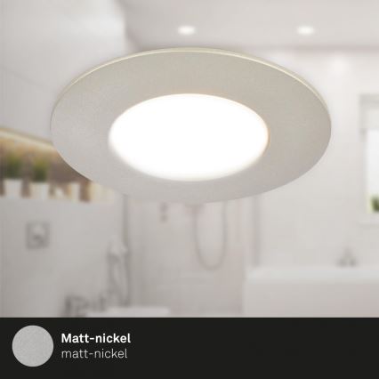 Briloner 7598032 - LOT 3x Spot encastrable de salle de bain LED/4,9W/230V IP44 2700/4000/6500K chrome mat