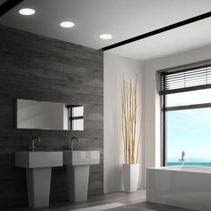 Briloner 7605036 - Set da 3 faretti da incasso per bagno LED/4,9W/230V 2700/4000/6500K IP44 bianco