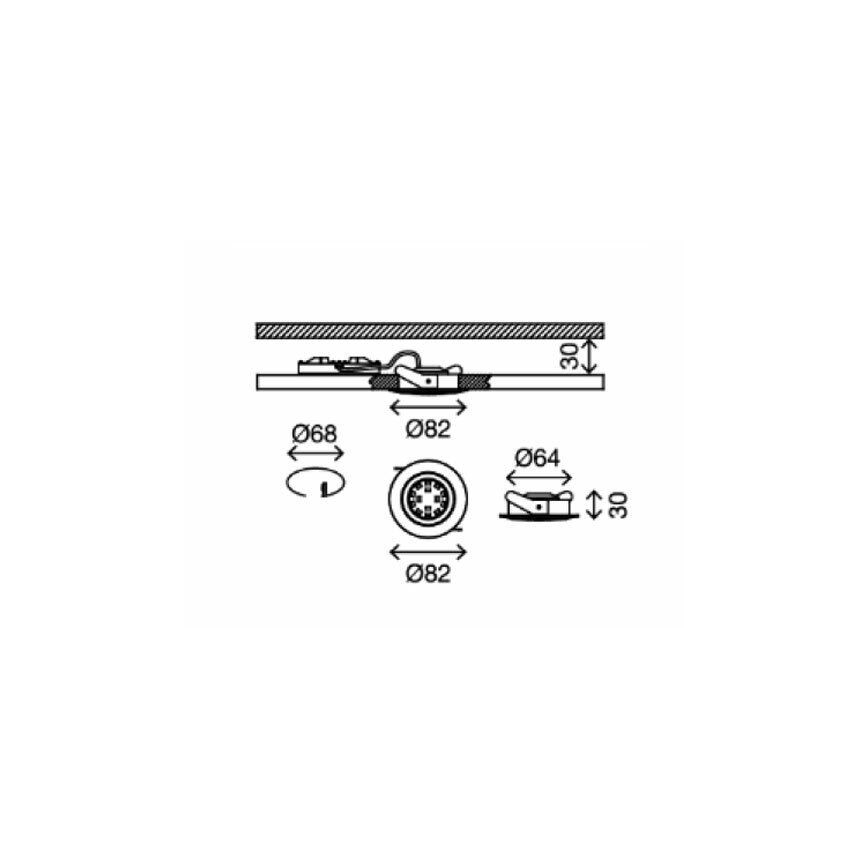 Briloner 8309-019 - Spot encastrable de salle de bain à intensité variable LED/5W/230V IP23