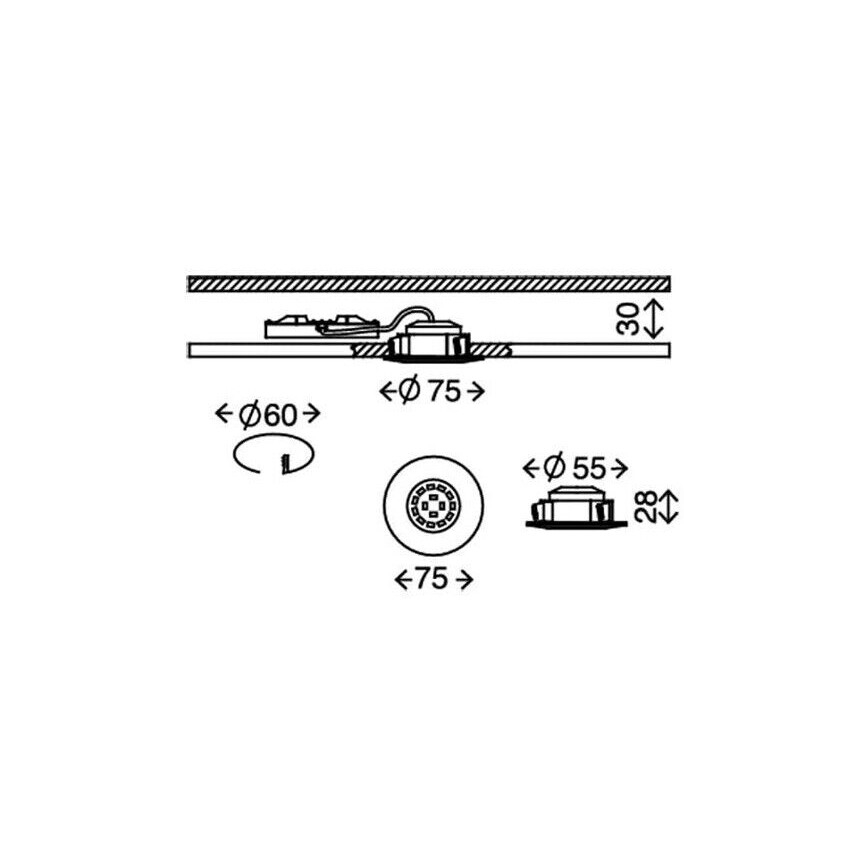 Briloner 8311-019 - Lampada LED da incasso per bagni LED/5W/230V IP44