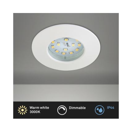 Briloner 8316-016 - LED-dimmbare Badezimmer-Einbauleuchte LED/5,5W/230V IP44 weiß