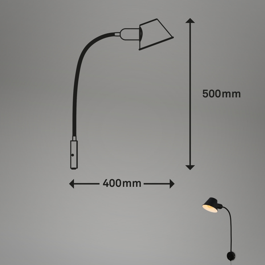 Briloner - Lampada da parete BRELLO 1xE27/10W/230V