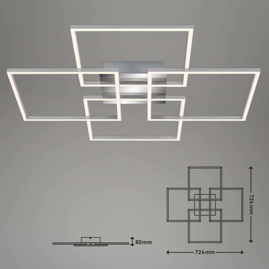 Briloner - Lampadario a plafone LED dimmerabile FRAME 4xLED/12W/230V
