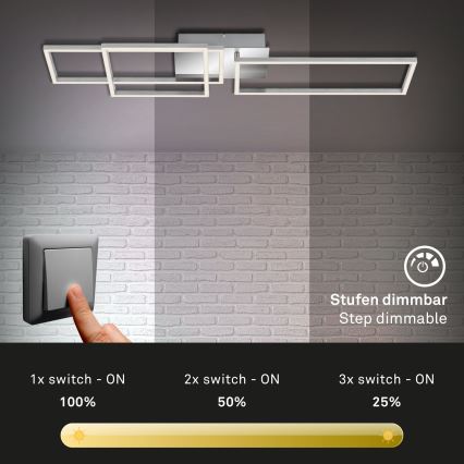 Briloner - Lampadario a plafone LED dimmerabile FRAME LED/44W/230V