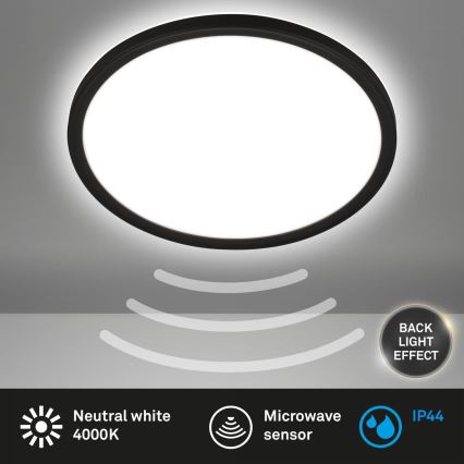 Briloner - LED-Badezimmer-Deckenleuchte mit Sensor MOVE LED/18W/230V IP44 Ø 29 cm weiß
