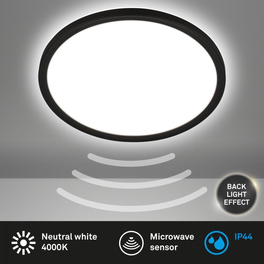 Briloner - LED-Badezimmer-Deckenleuchte mit Sensor MOVE LED/18W/230V IP44 Ø 29 cm weiß