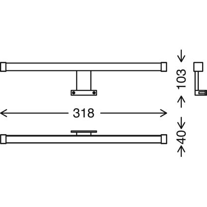 Briloner - LED Badezimmerspiegelbeleuchtung SPLASH LED/8W/230V IP44