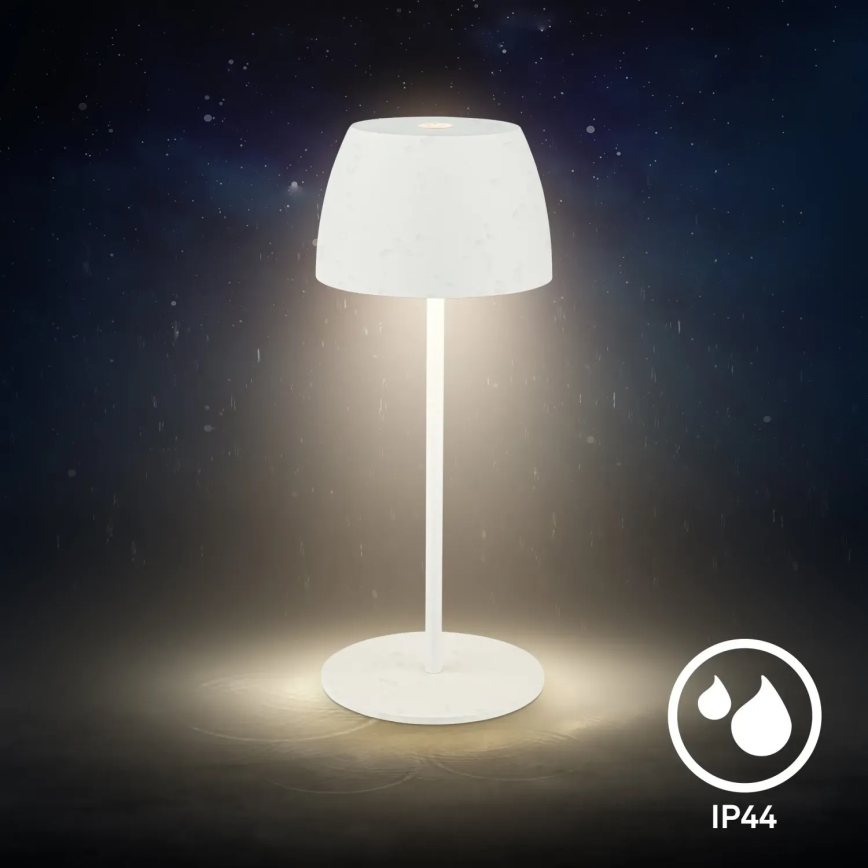 Briloner  - MINI LED-Tischlampe für den Außenbereich, dimmbar, wiederaufladbar, mit Touch-Bedienung, LED/2,5W/5V IP44 1800 mAh, weiß