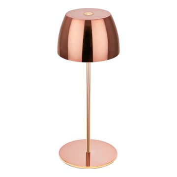 Briloner - MINI-LED-Außen-Tischlampe, dimmbar, wiederaufladbar, Touch-Bedienung, 2,5 W/5 V, IP44, 1800 mAh, kupferfarben