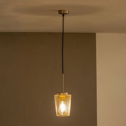 Briloner - Netzkabel mit Lampenkorb SEVENTIES Schwarz/Gold