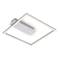 Briloner - Plafoniera LED con sensore di movimento e sensore crepuscolare FRAME LED/14W/230V 3000K 30x32 cm cromo opaco