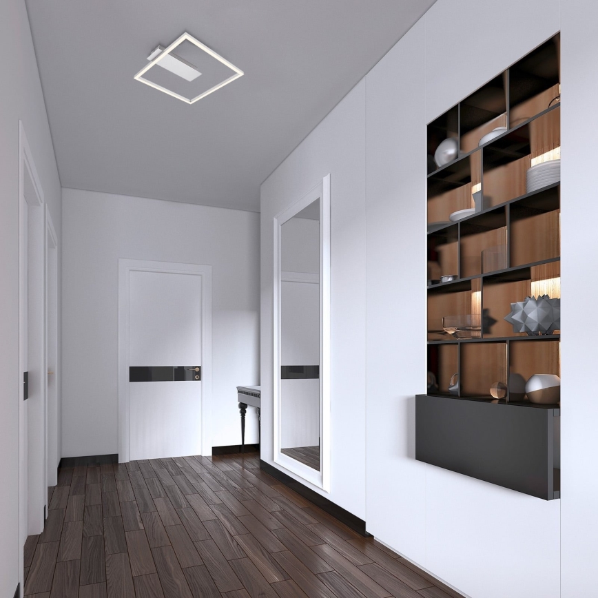 Briloner - Plafoniera LED FRAME/14W/230V 3000K 30x32 cm cromo opaco