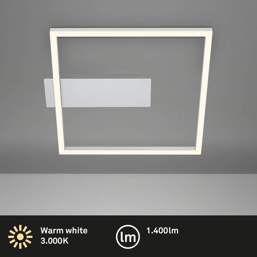 Briloner - Plafoniera LED FRAME/14W/230V 3000K 30x32 cm cromo opaco