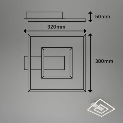 Briloner - Plafoniera LED FRAME LED/22W/230V 3000K 30x32 cm cromo satinato
