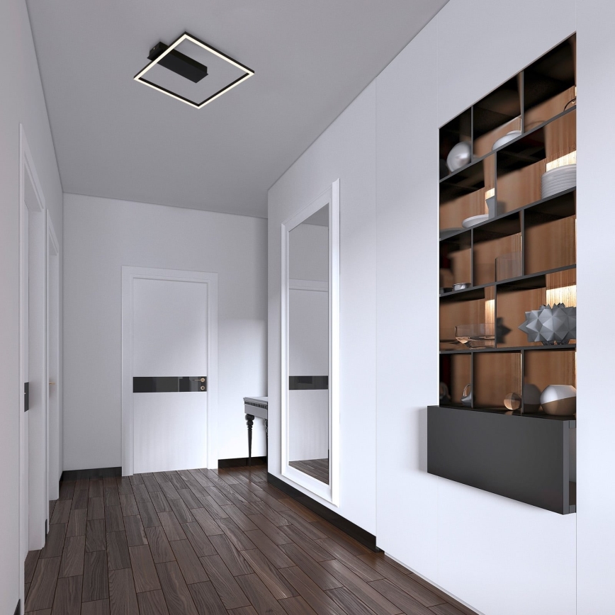 Briloner - Plafonnier LED FRAME LED/14W/230V 3000K 30x32 cm noir