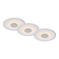 Briloner - SET 3x Lampada LED da incasso per bagni LED/6W/230V IP44 cromo