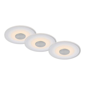 Briloner - SET 3x Lampada LED da incasso per bagni LED/6W/230V IP44 cromo