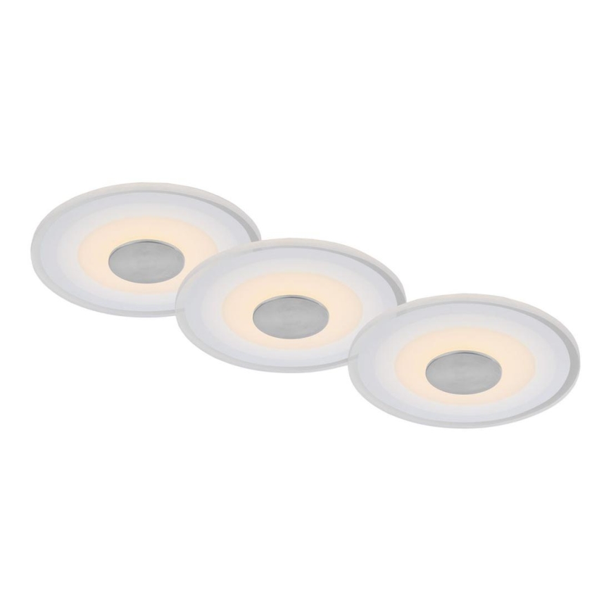 Briloner - SET 3x Lampada LED da incasso per bagni LED/6W/230V IP44 cromo