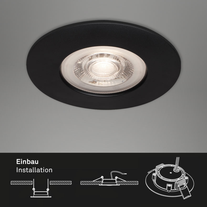 Briloner - SET 3x LED-Deckenleuchte für das Badezimmer LED/4,9W/230V IP44 schwarz