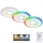 Briloner - SET 3x LED RGBW Dimmbare, abgehängte Badezimmer-Deckenleuchte LED/5W/230V 3000-6500K IP44 + Fernbedienung