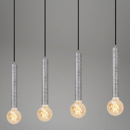 Briloner - Suspension filaire LONGA 4xE27/60W/230V argent