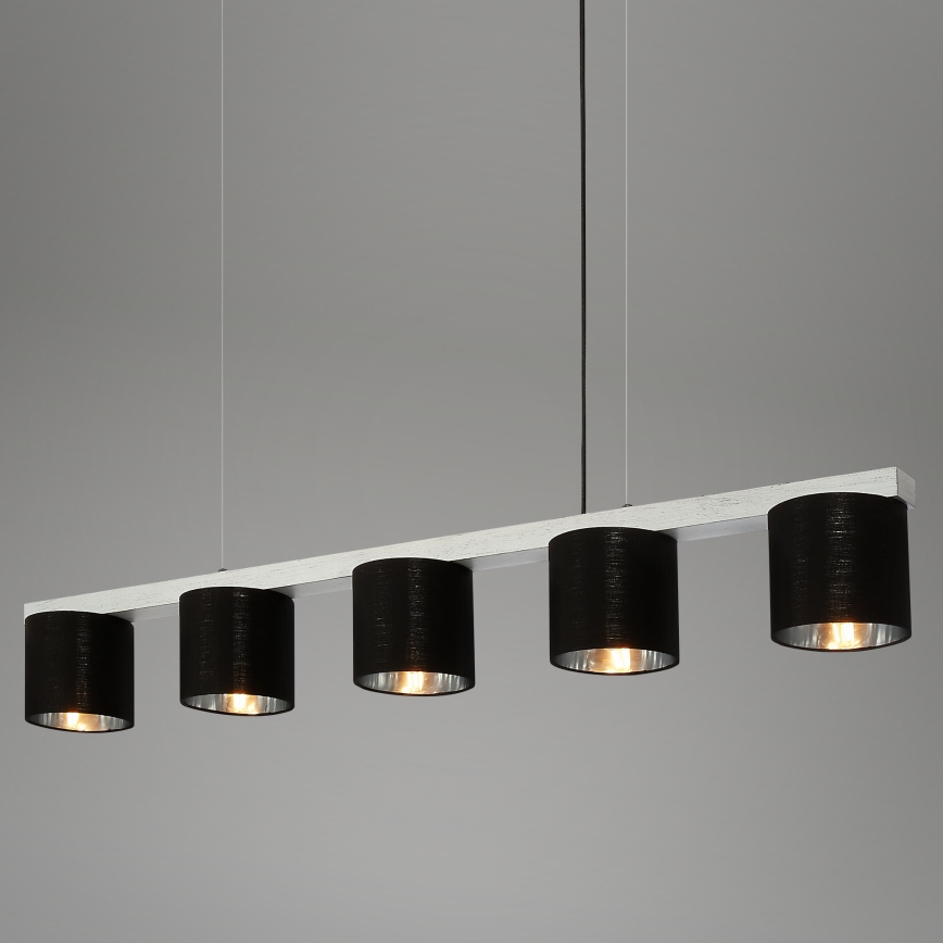 Briloner - Suspension filaire LURI 5xE14/25W/230V hévéa