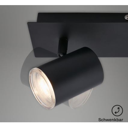 Briloner  10476221 - Badezimmerstrahler 2xGU10/5W/230V IP44 schwarz