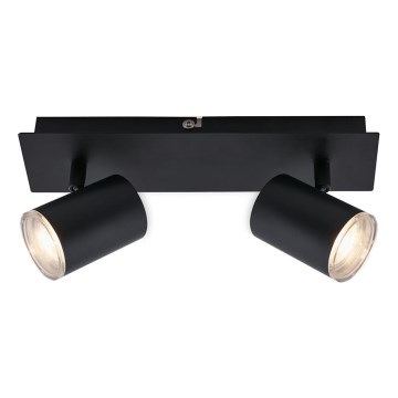 Briloner  10476221 - Luce Spot da bagno 2xGU10/5W/230V IP44 nero