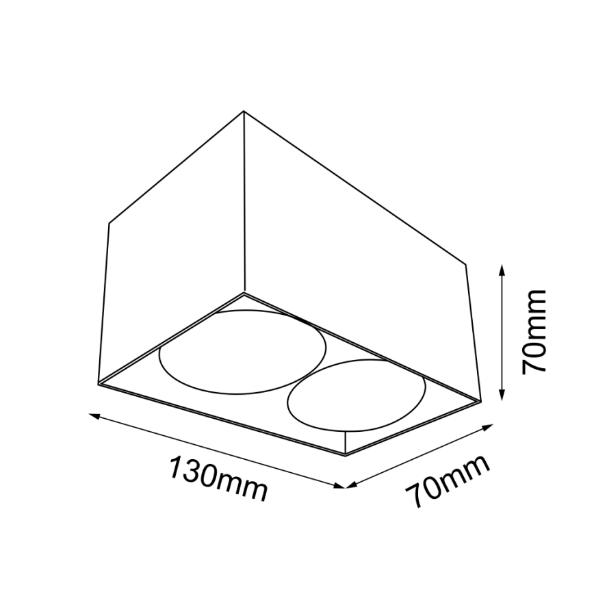 Brosline - Spot directionnel 2xGU10/10W/230V blanc