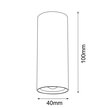 Brosline - Deckenspot 1xGU10/4W/230V schwarz