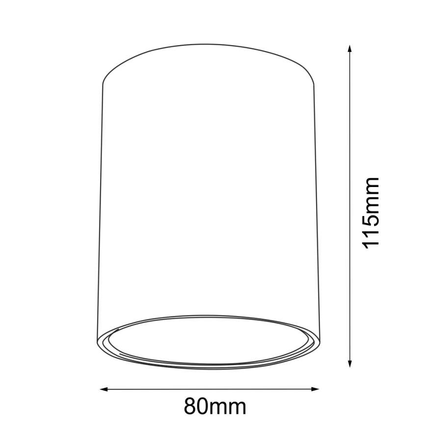 Brosline - Spotleuchte 1xGU10/10W/230V weiß