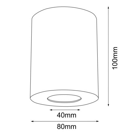 Brosline - Badezimmer-Spotleuchte 1xGU10/10W/230V IP44 weiß