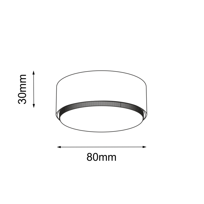Brosline - Spot 1xGX53/9W/230V noir