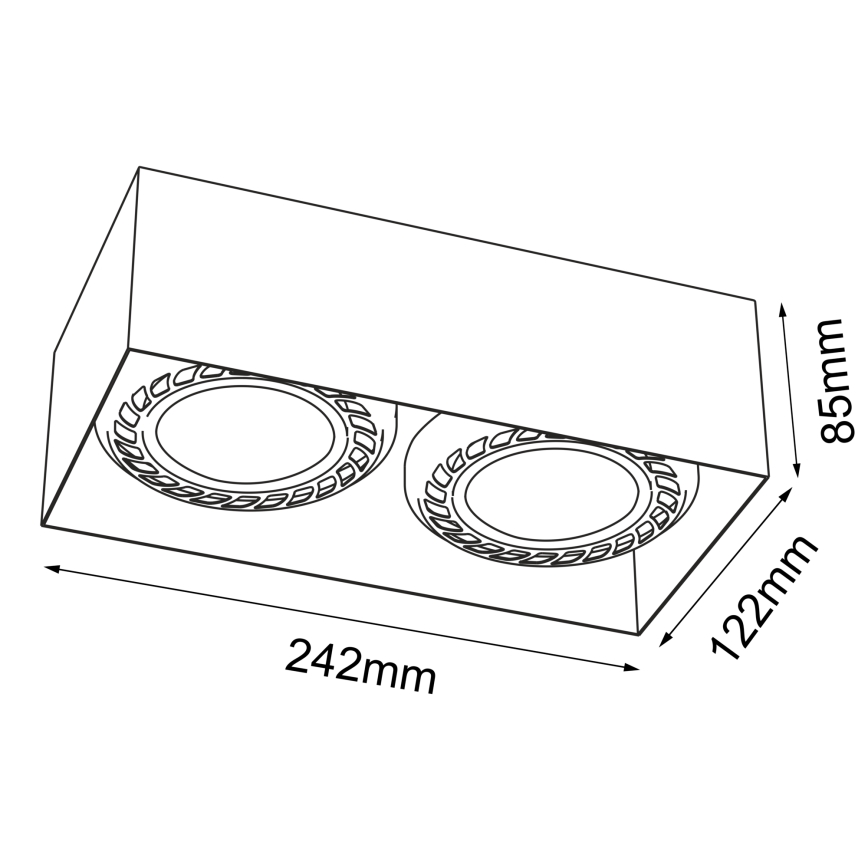 Brosline - Spot 2xGU10/18W/230V blanc