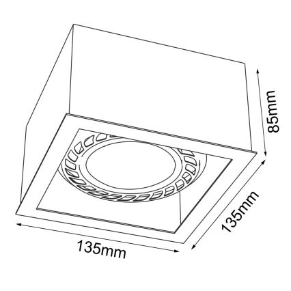 Brosline - Spotleuchte 1xGU10/18W/230V weiß