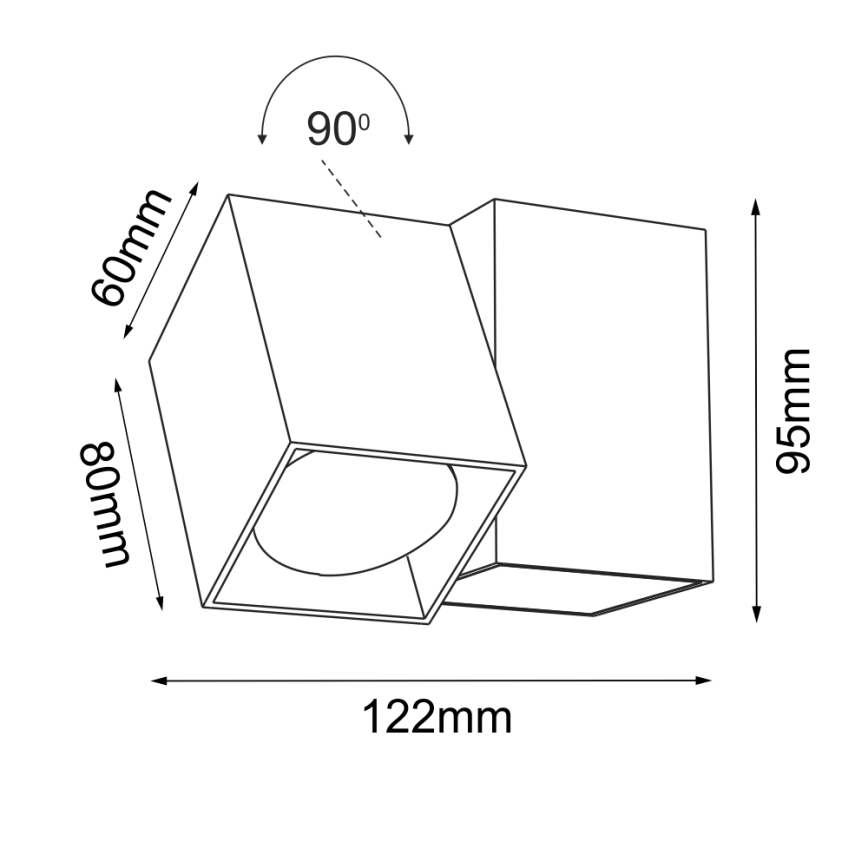 Brosline - Applique spot murale 1xGU10/10W/230V blanche