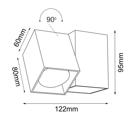 Brosline - Faretto da parete 1xGU10/10W/230V bianco
