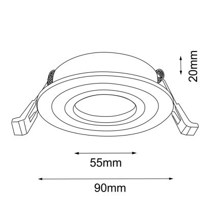 Brosline - Luminaire encastré 1xGU10/10W/230V blanc