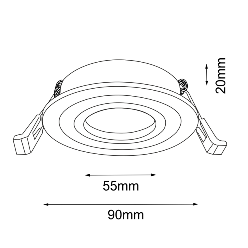 Brosline - Luminaire encastré 1xGU10/10W/230V blanc