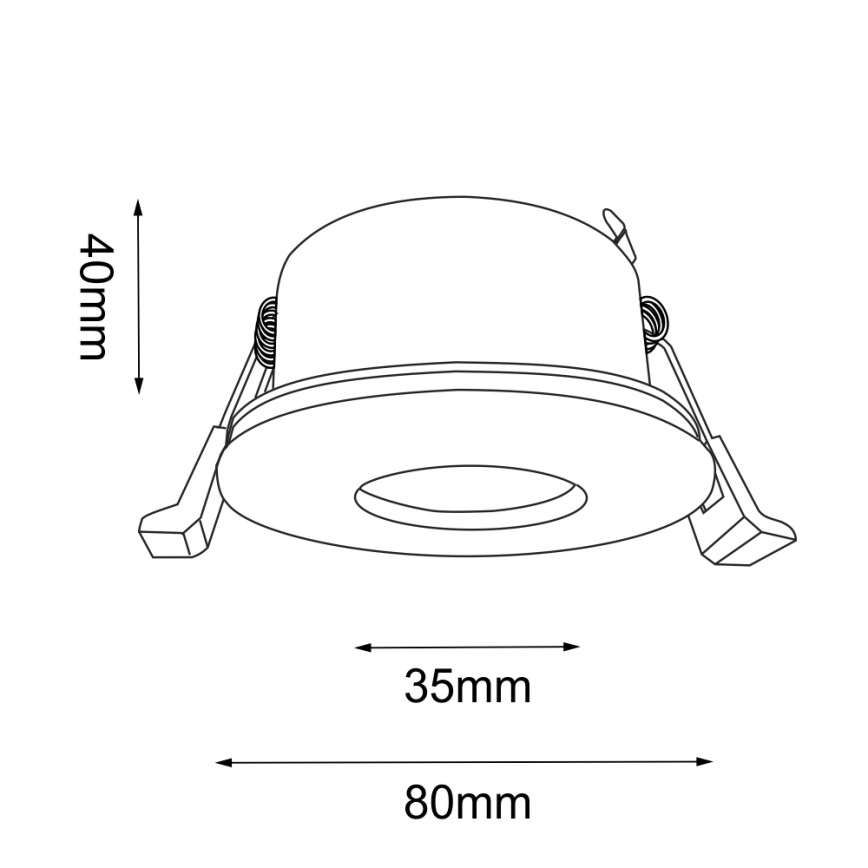 Brosline - Einbauleuchte 1xGU10/10W/230V weiß