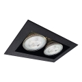 Brosline - Faretto da incasso 2xGU10/10W/230V nero